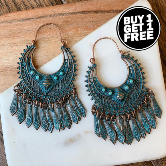 kelzposh Jewelry - BOGO! Bohemian Ornate Semicircle Earrings